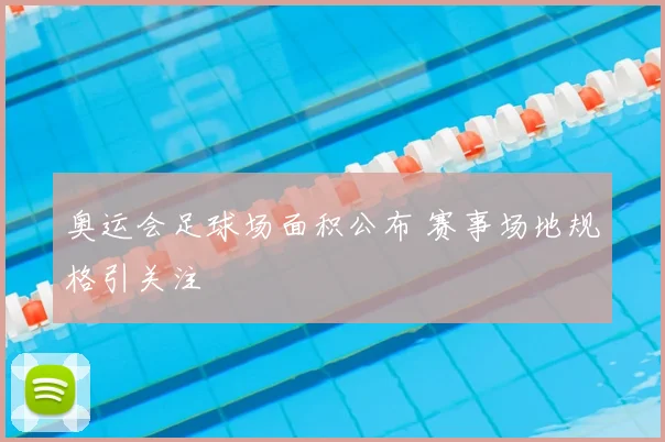 奥运会足球场面积公布 赛事场地规格引关注